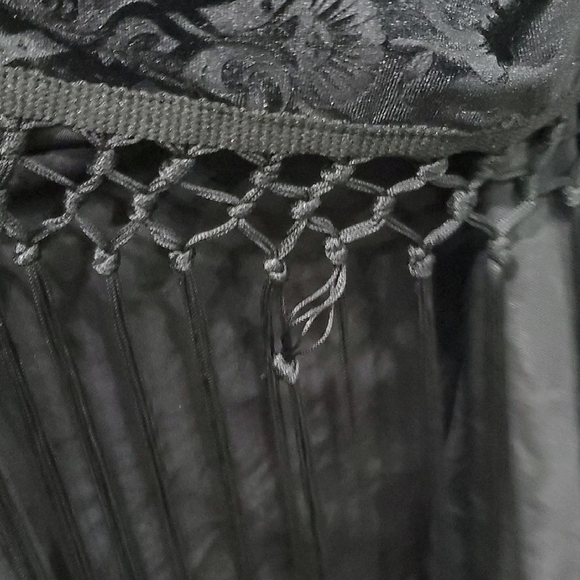 Killstar Mythic Mind Velvet Fringe Kimono In Black Festival Ready Unicorns Sz XL - Picture 9 of 15